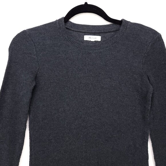 Madewell Sweater Top Ribbed Bell Long Sleeve Shirt Stretch Womens XXS - Picture 3 of 11